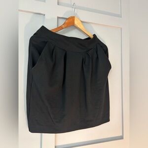 🖤Vintage Hugo Boss Ruched Black Skirt With Pockets